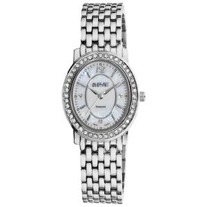 NEW August Steiner Silver-Tone Women's Watch with Crystal Accents